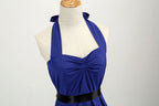 Sexy retro vermelho bolinhas vestido audrey hepburn vintage halter vestido 50s 6