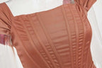 Townlike-Vestido elegante de cetim stretch feminino, divisão alta, decote em V p