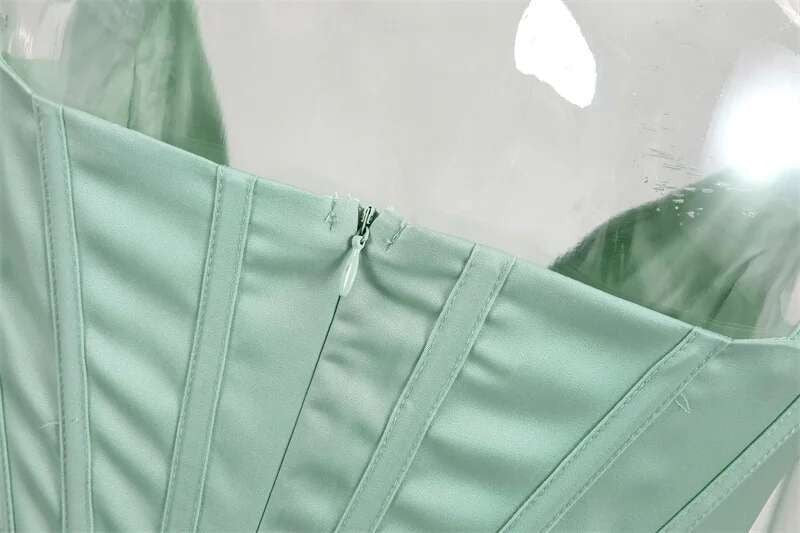 Townlike-Vestido elegante de cetim stretch feminino, divisão alta, decote em V p